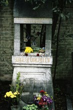 Serge Diaghilev's tomb at San Michele's cemetary in Venice