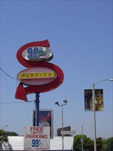 Los Angeles - parking, affichage, signalétique, panneaux indicateurs, Los Angeles spirit, esprit de Los Angeles