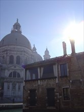 Venise Salute Eglise de la Salute et Grand Canal, soleil d'hiver