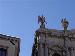 Venise Scuola Grande San Teodoro, architecture des 16ème et 17ème siècles, façade, anges