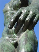 Paris, Musée Rodin, Jardins, sculpture (détail d'une main), Auguste Rodin, sculpteur (1840-1917)