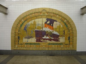 Decoration made of ceramic quarry tile in New York