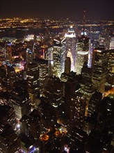 Night view from the Empire State Building in New York