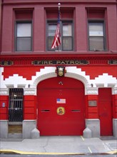 Facade of a firehouse in New York