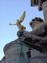 Detail of Alexander III bridge in Paris