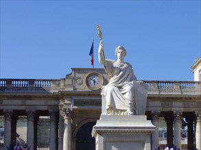 The national Assembly, Palais Bourbon square in Paris
