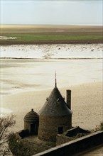 MtSaintMichel14 Les prés et les sables de la baie depuis le Mont Saint Michel