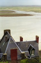 MtSaintMichel15 Les prés et les sables de la baie depuis le Mont Saint Michel