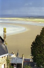 MtSaintMichel16 Les prés et les sables de la baie depuis le Mont Saint Michel
