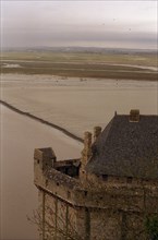 MtSaintMichel19 Les prés et les sables de la baie depuis le Mont Saint Michel