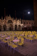 Venise 2008-2009. Nuit, Place Saint-Marc, Basilique Saint-Marc (San Marco), Palais des Doges,