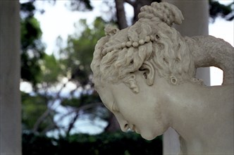 Villa Ephrussi de Rothschild jardins, temple de l'amour (détail)