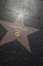 Hollywood Boulevard, Walk of Fame, stars / étoiles : Isaac Stern