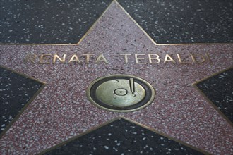 Hollywood Boulevard, Walk of Fame, stars / étoiles : Renata Tebaldi (1922-2004)