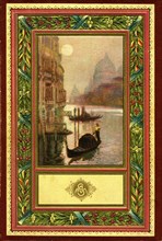 Venise Italie circa 1920 : couverture illustrée "Venezia" avec le Grand Canal, l'Eglise de la