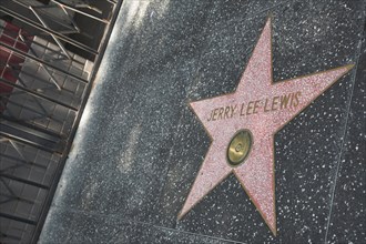 Hollywood Boulevard, Walk of Fame, stars / étoiles : Jerry Lee Lewis