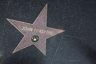 Hollywood Boulevard, Walk of Fame, stars / étoiles : John Forsythe