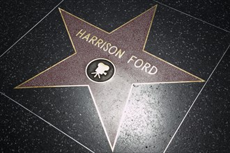 Hollywood Boulevard, Walk of Fame, stars / étoiles : Harrison Ford