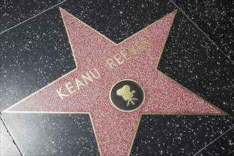 Hollywood Boulevard, Walk of Fame, stars / étoiles : Keanu Reeves