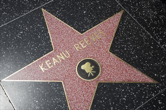 Hollywood Boulevard, Walk of Fame, stars / étoiles : Keanu Reeves