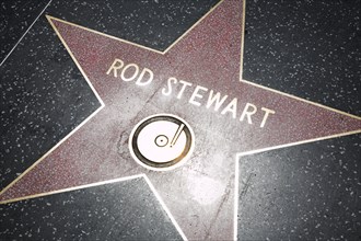 Hollywood Boulevard, Walk of Fame, stars / étoiles : Rod Stewart