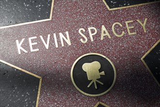 Hollywood Boulevard, Walk of Fame, stars / étoiles : Kevin Spacey