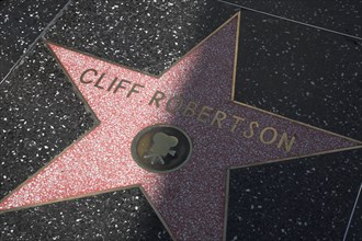 Hollywood Boulevard, Walk of Fame, stars / étoiles : Cliff Robertson
