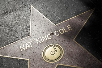 Hollywood Boulevard, Walk of Fame, stars / étoiles : Nat "King" Cole