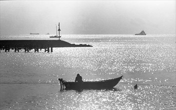 Boats on Ijesselmeer, Holland