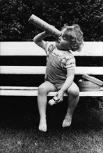 Boy on bench