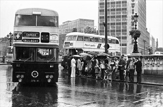 Rainy day, Dublin, O’Connell Street, Ireland.
1979