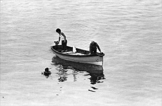 Plongeur dans la baie de Dublin