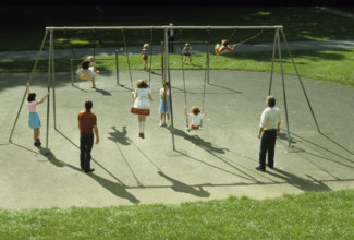 Swings, Phoenix Park, Dublin, Ireland