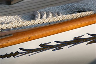Détail du bateau classique Dragon Fife