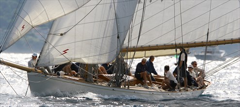 Côtre Aurique Eva lors des Voiles de St Tropez 2005