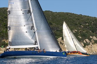 Magic Carpet II et Black Dragon lors de la Giraglia Rolex Cup 2005