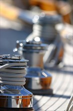 Winch sur un bateau classique