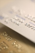 Closeup of credit cards.