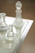Pieces on a chess board.