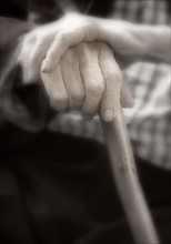 Hands of an old man.