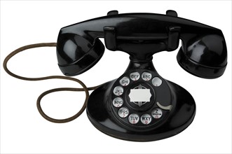 Still life of an old-fashioned telephone.