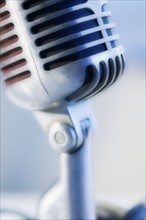 Closeup of a microphone.