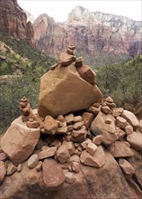 Rock pile in Zion National Park, Utah USA.