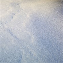 Closeup of snow with texture.