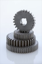 Stack of large gears.