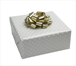 Closeup of a wrapped present.