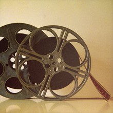Still life of film reels.