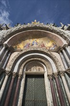 The Last Judgment Byzantine mosaic St Mark's Basilica Piazza San Marco Venice Italy.