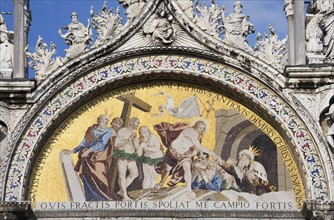The Ascension Byzantine mosaic Saint Mark's Basilica Venice Italy.