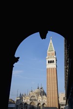 Campanile and Saint Mark's Basilica Venice Italy.